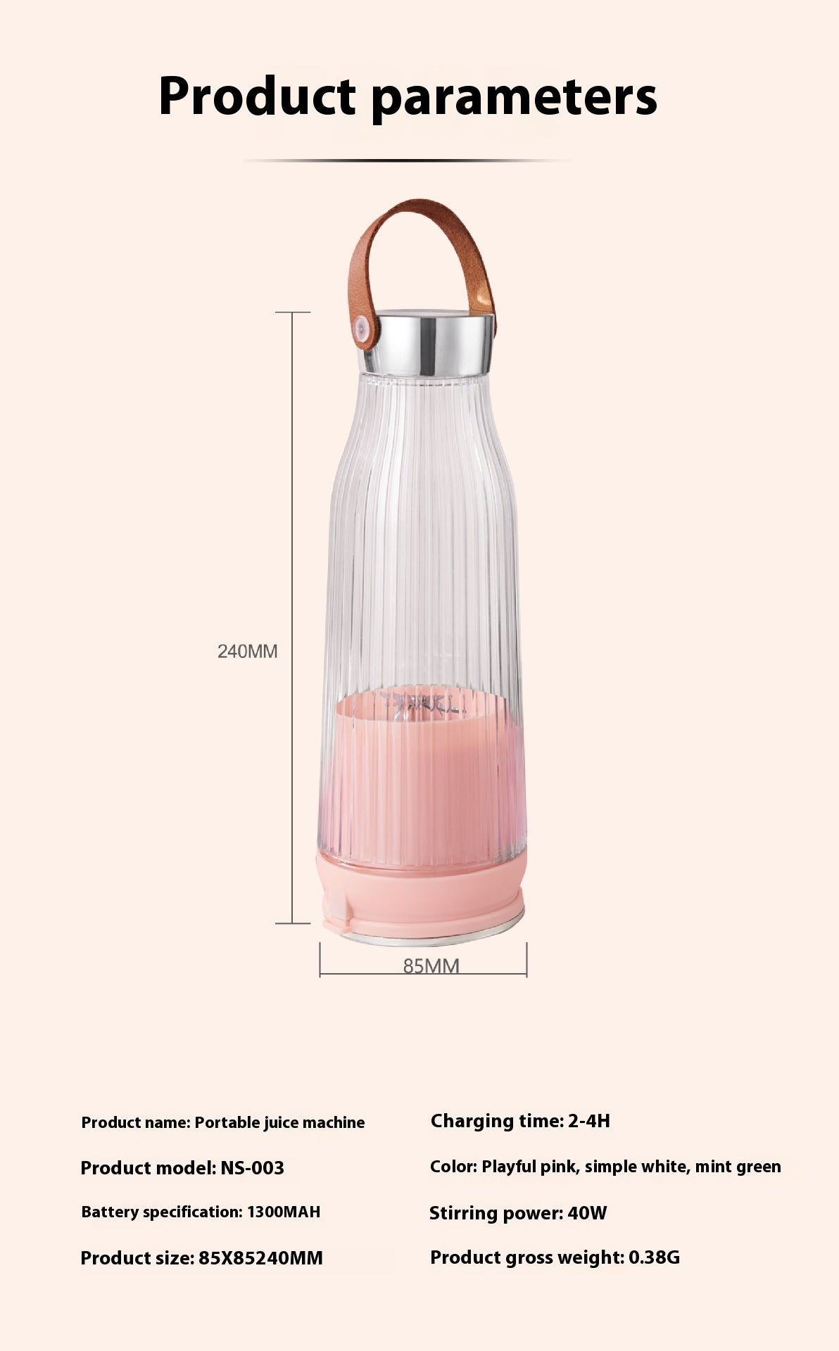 Portable Mini Home Juice Extractor